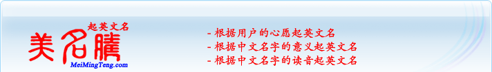 根據(jù)用戶的心愿起英文名；根據(jù)中文名字的意義起英文名；根據(jù)中文名字的讀音起英文名